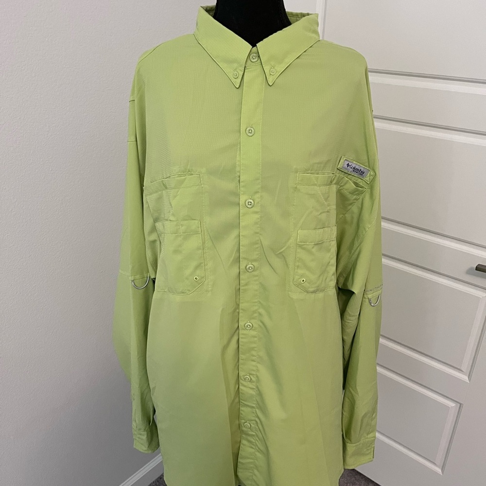 LIKE NEW MENS COLUMBIA PFG LONG SLEEVE SHIRT - 3XL